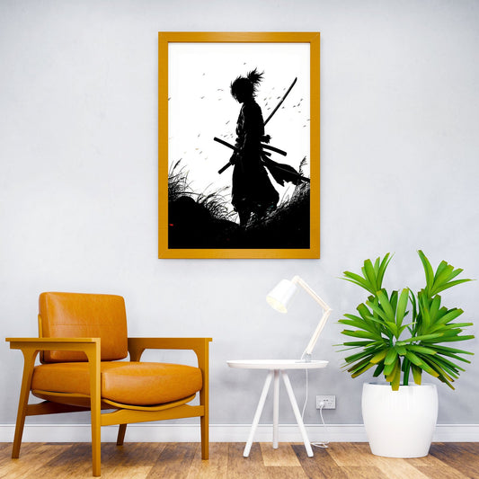 Samurai x Silhouette Asian Style Poster | Wall Art for Home & Office | High-Quality Print - High-Quality Visual Display