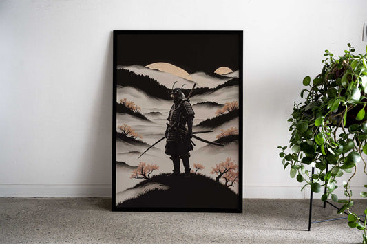 Samurais Blood Moon Asian Style Poster | Wall Art for Home & Office | High-Quality Print - High-Quality Visual Display