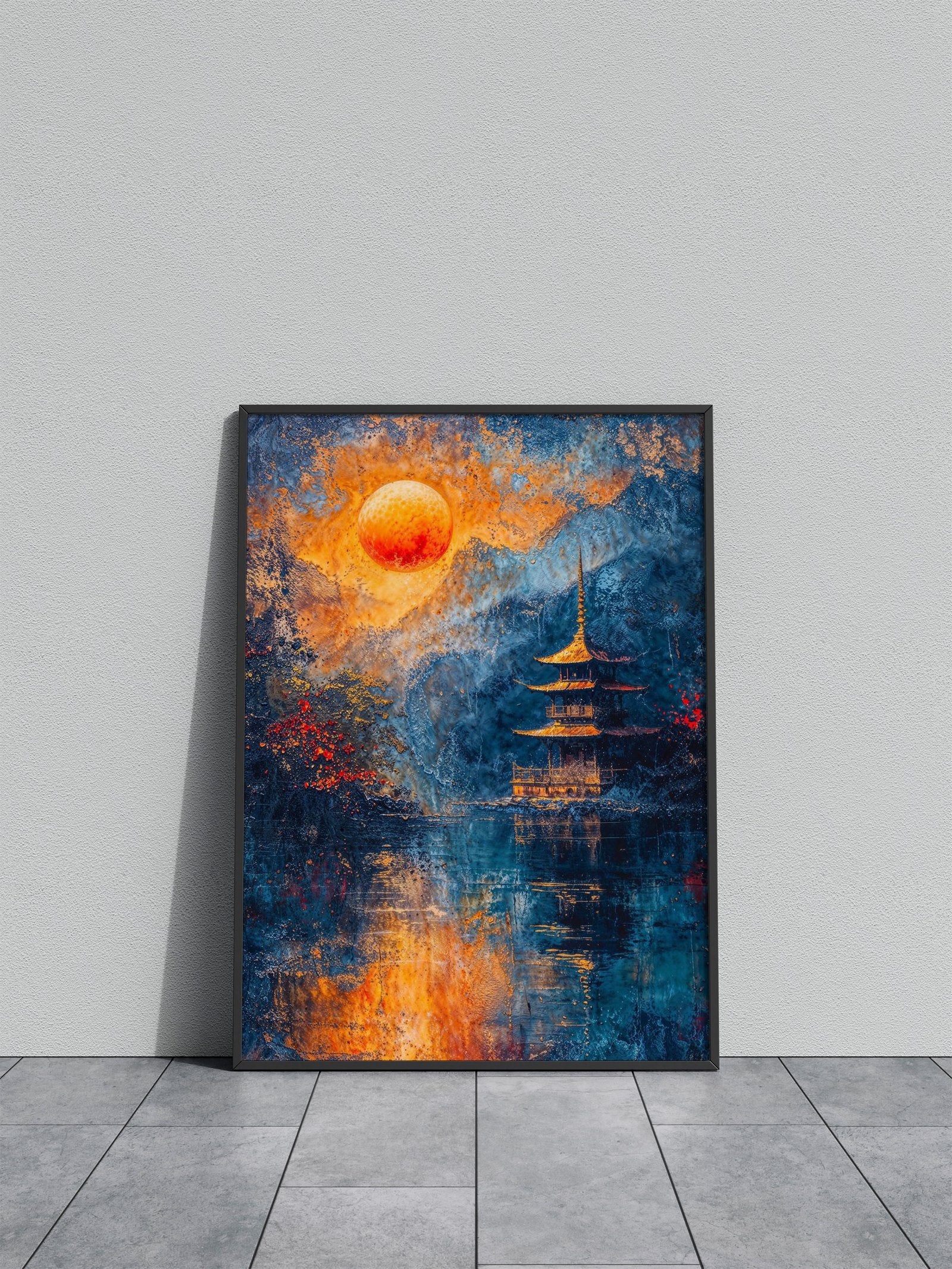 Sanctuary Asian Style Poster | Wall Art for Home & Office | High-Quality Print - High-Quality Visual Display