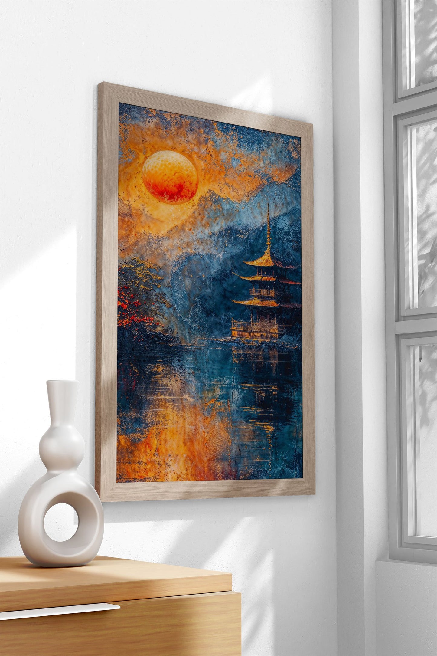 Sanctuary Asian Style Poster | Wall Art for Home & Office | High-Quality Print - High-Quality Visual Display