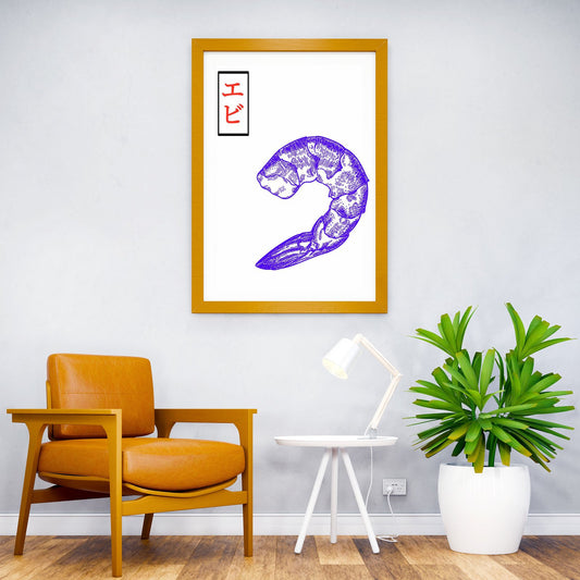 Shrimp Asian Style Poster | Wall Art for Home & Office | High-Quality Print - High-Quality Visual Display