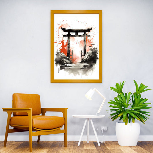 Shrine Japanese landscape Asian Style Poster | Wall Art for Home & Office | High-Quality Print - High-Quality Visual Display