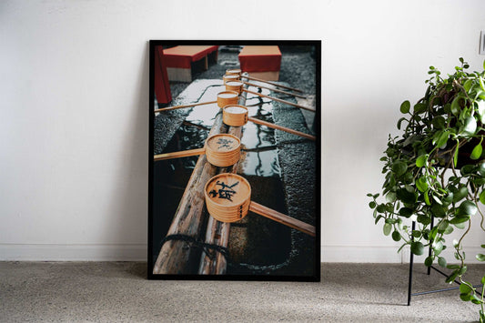Shrine cleansing ritual Asian Style Poster | Wall Art for Home & Office | High-Quality Print - High-Quality Visual Display