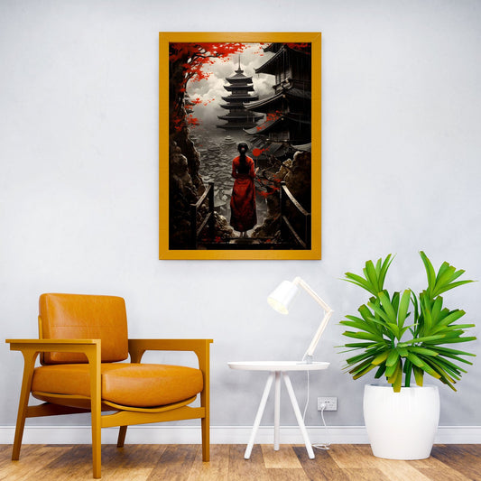 Silent Reflection Asian Style Poster | Wall Art for Home & Office | High-Quality Print - High-Quality Visual Display