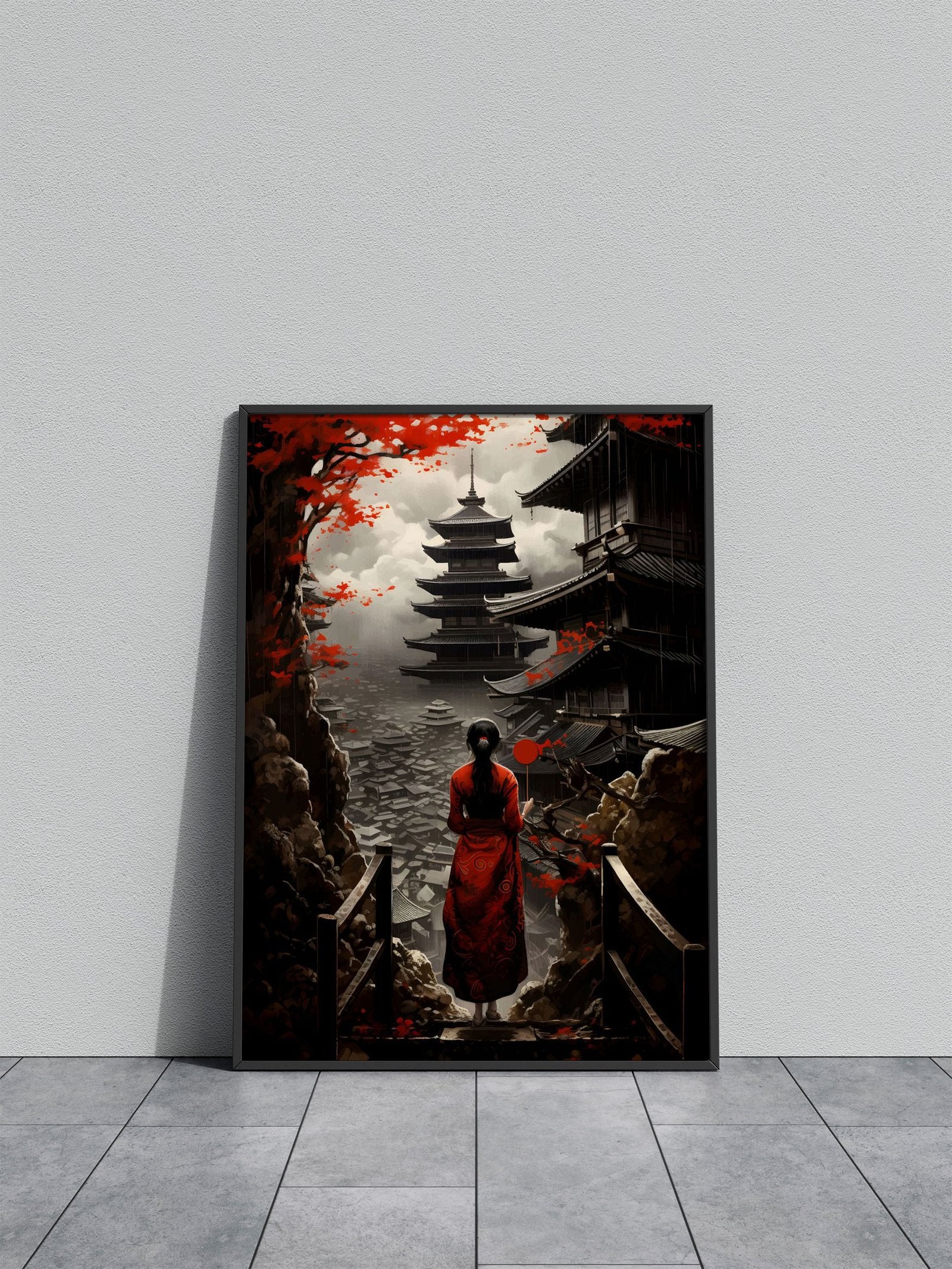 Silent Reflection Asian Style Poster | Wall Art for Home & Office | High-Quality Print - High-Quality Visual Display