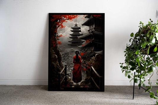 Silent Reflection Asian Style Poster | Wall Art for Home & Office | High-Quality Print - High-Quality Visual Display