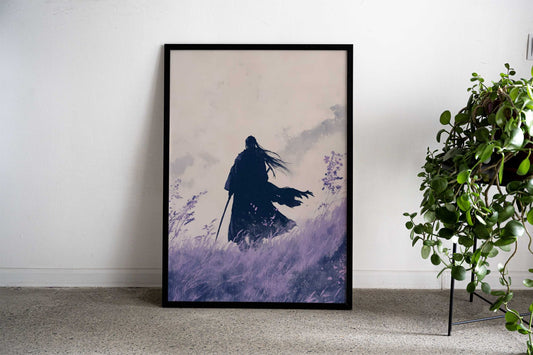 Silhouette of a Warrior Asian Style Poster | Wall Art for Home & Office | High-Quality Print - High-Quality Visual Display