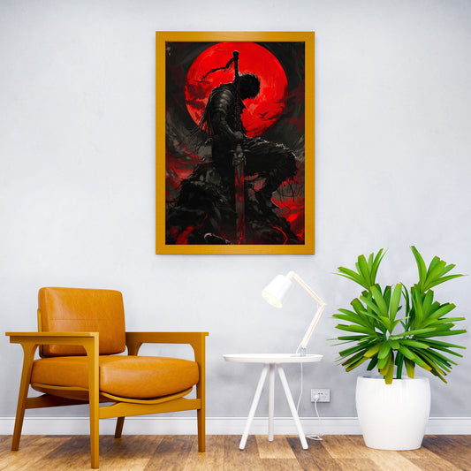 Silhouetted Warrior Asian Style Poster | Wall Art for Home & Office | High-Quality Print - High-Quality Visual Display