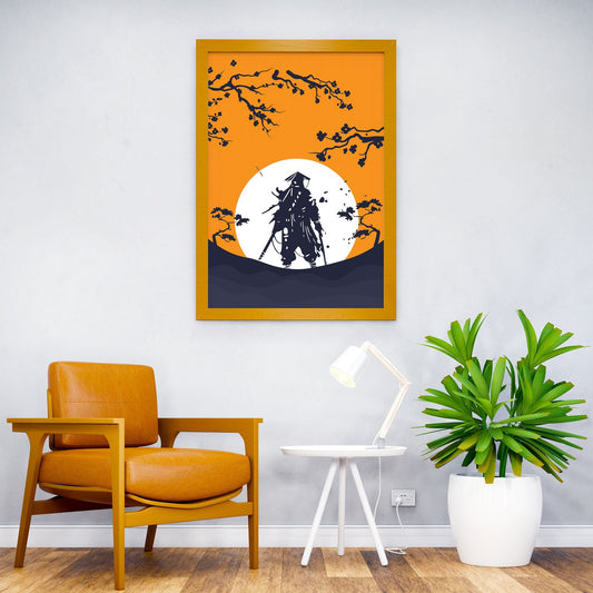 Simple Samurai Art Asian Style Poster | Wall Art for Home & Office | High-Quality Print - High-Quality Visual Display