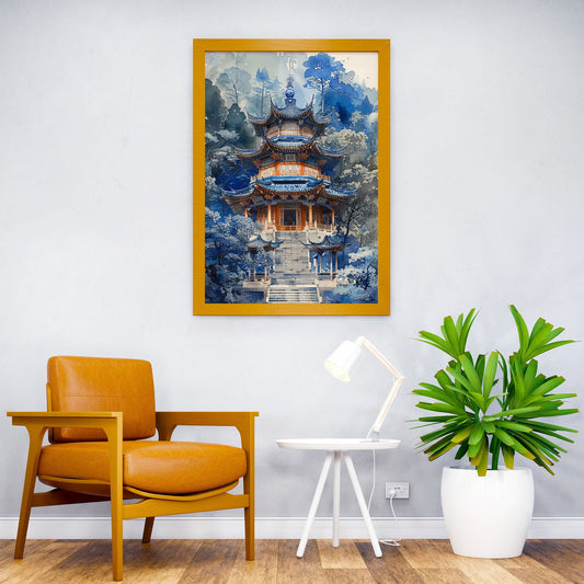Sipadeng Temple Asian Style Poster | Wall Art for Home & Office | High-Quality Print - High-Quality Visual Display