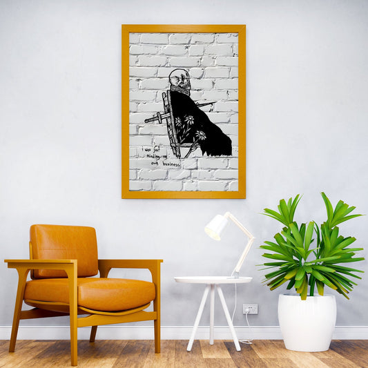 Skull in a Chair Asian Style Poster | Wall Art for Home & Office | High-Quality Print - High-Quality Visual Display