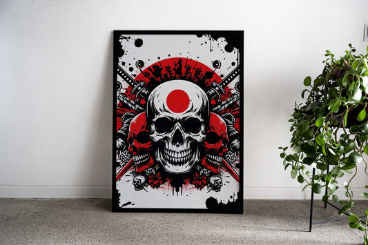 Skulls of Samurai Asian Style Poster | Wall Art for Home & Office | High-Quality Print - High-Quality Visual Display