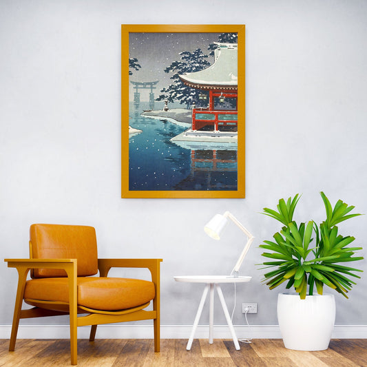 Snow at Miyajima Asian Style Poster | Wall Art for Home & Office | High-Quality Print - High-Quality Visual Display