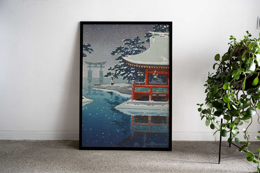 Snow at Miyajima Asian Style Poster | Wall Art for Home & Office | High-Quality Print - High-Quality Visual Display