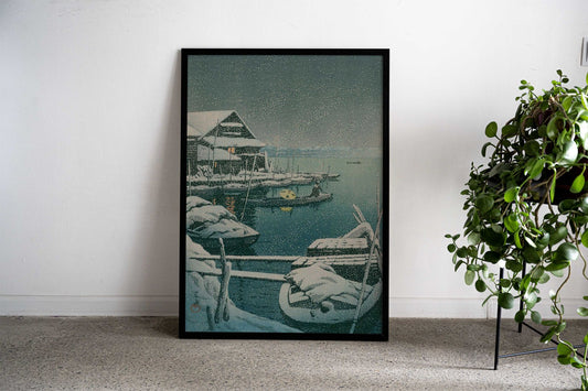 Snow at Mukojima Asian Style Poster | Wall Art for Home & Office | High-Quality Print - High-Quality Visual Display