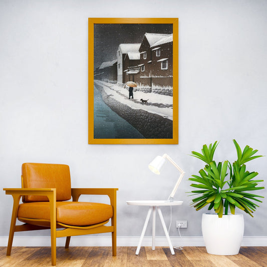 Snow at Shinkawabata Street Asian Style Poster | Wall Art for Home & Office | High-Quality Print - High-Quality Visual Display