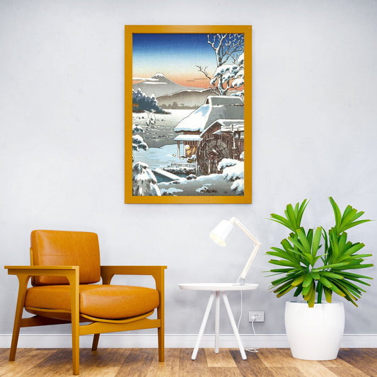 Snowy Farmyard in Yaizu Asian Style Poster | Wall Art for Home & Office | High-Quality Print - High-Quality Visual Display