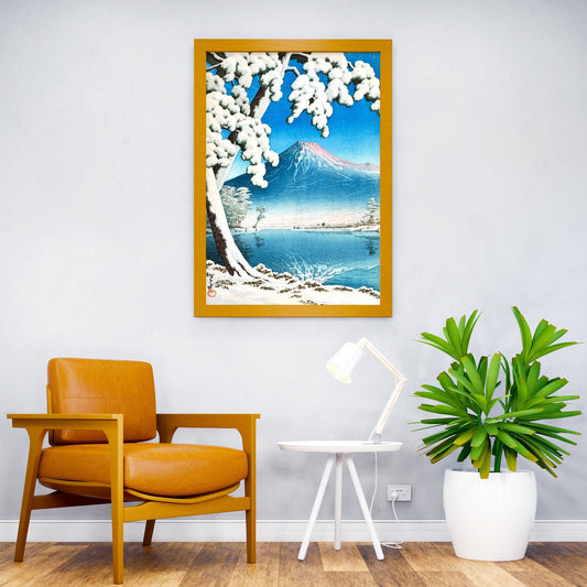 Snowy Fuji From Tagonoura Asian Style Poster | Wall Art for Home & Office | High-Quality Print - High-Quality Visual Display