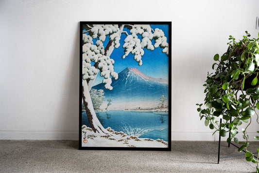 Snowy Fuji From Tagonoura Asian Style Poster | Wall Art for Home & Office | High-Quality Print - High-Quality Visual Display