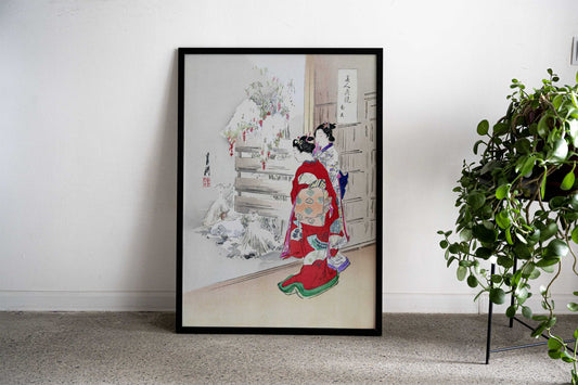 Snowy Garden Asian Style Poster | Wall Art for Home & Office | High-Quality Print - High-Quality Visual Display