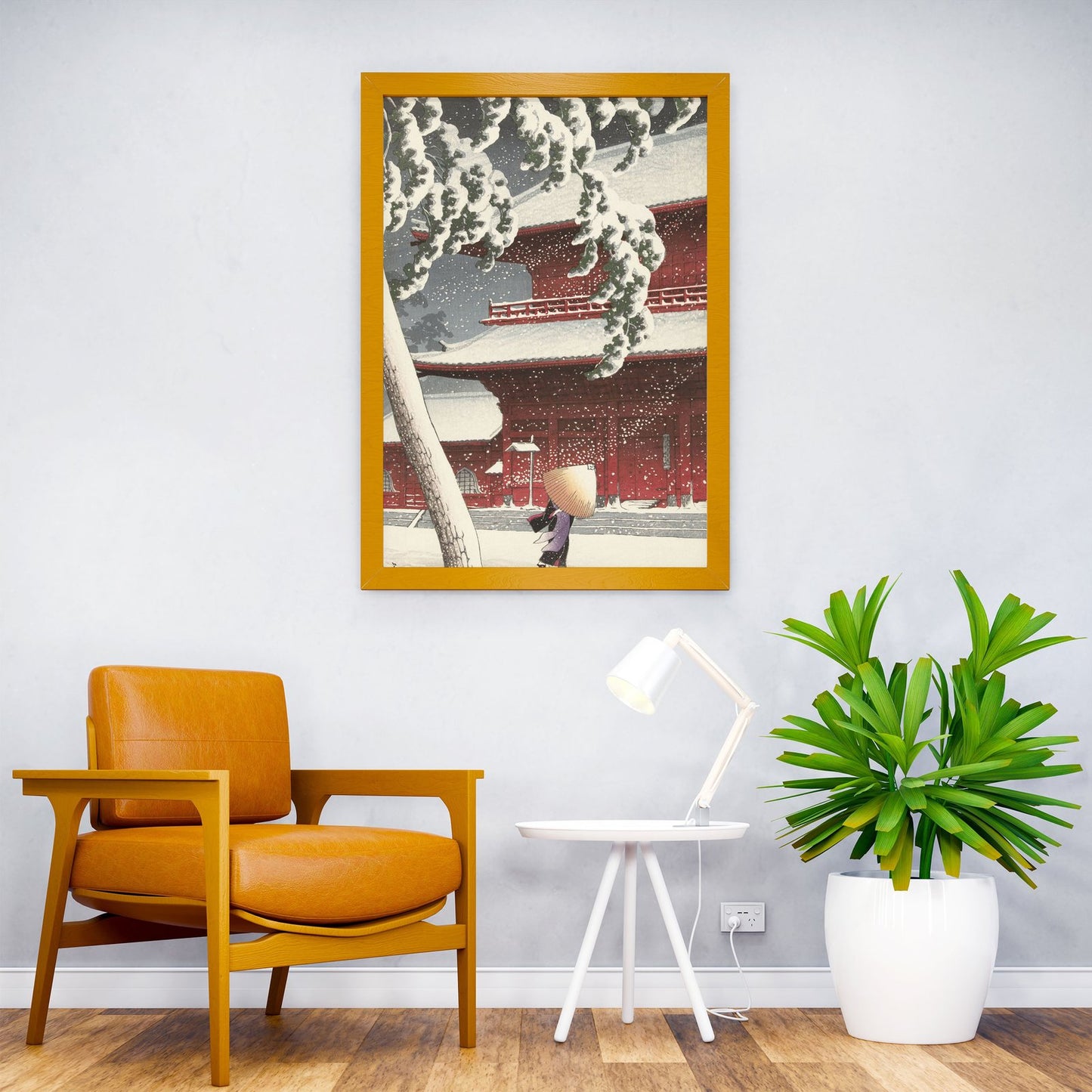 Snowy Temple Gate Asian Style Poster | Wall Art for Home & Office | High-Quality Print - High-Quality Visual Display
