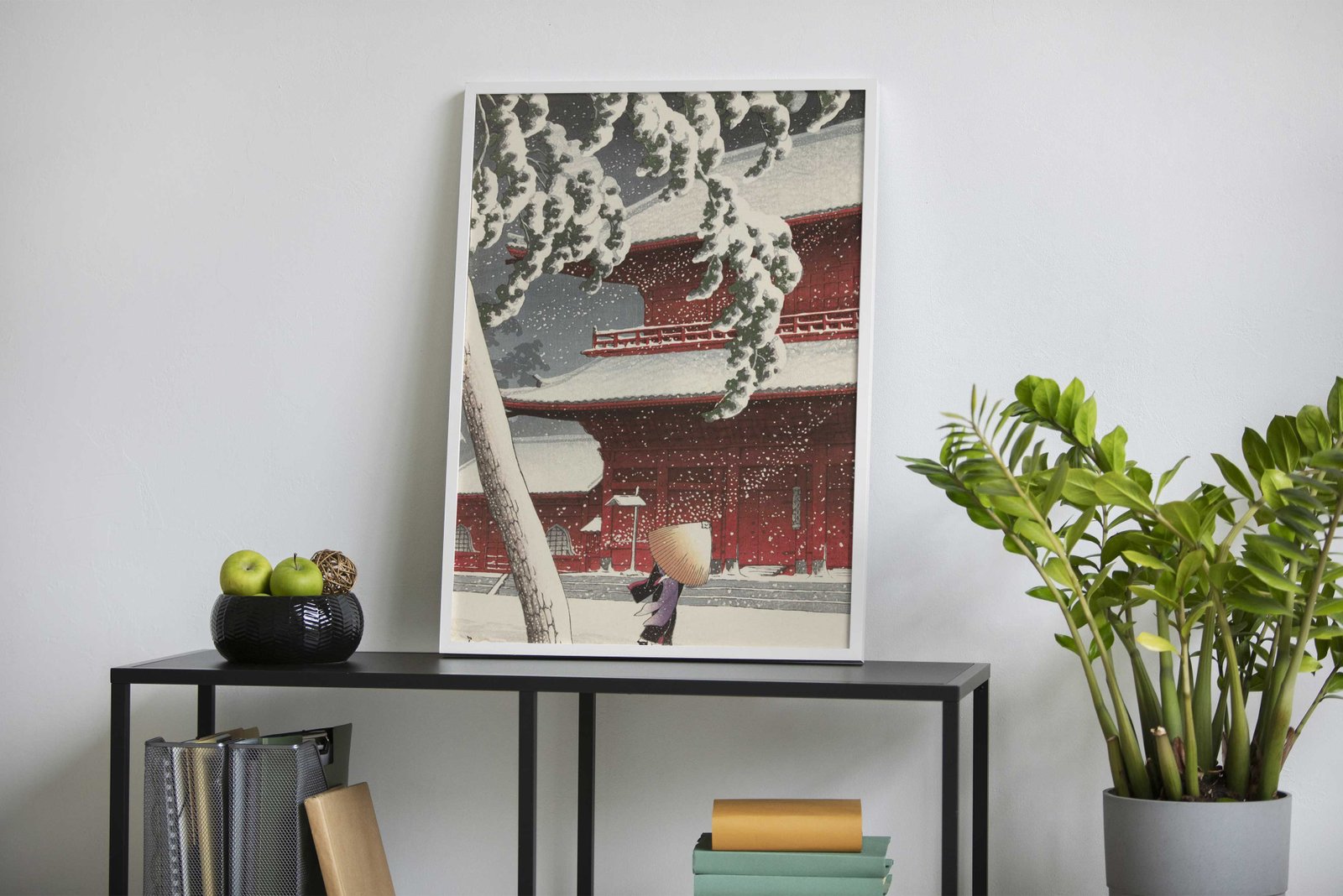 Snowy Temple Gate Asian Style Poster | Wall Art for Home & Office | High-Quality Print - High-Quality Visual Display