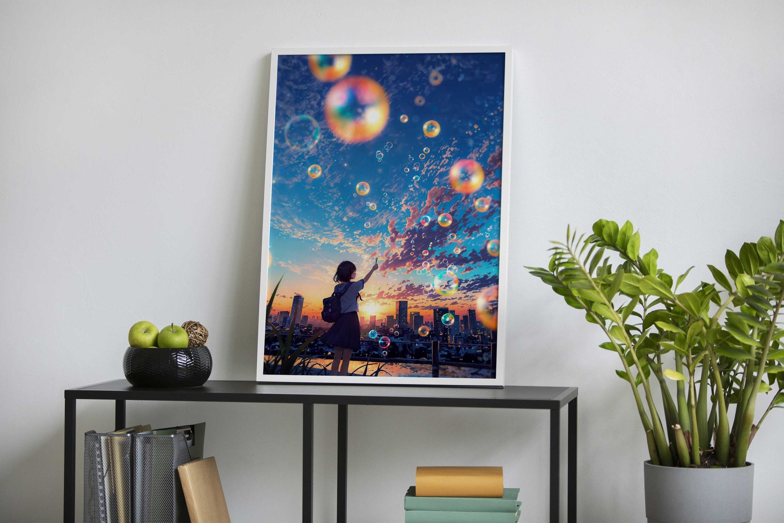 Soapbubbles Asian Style Poster | Wall Art for Home & Office | High-Quality Print - High-Quality Visual Display