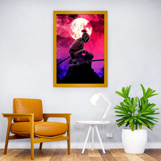 Soul of Blood Moon Samurai Asian Style Poster | Wall Art for Home & Office | High-Quality Print - High-Quality Visual Display