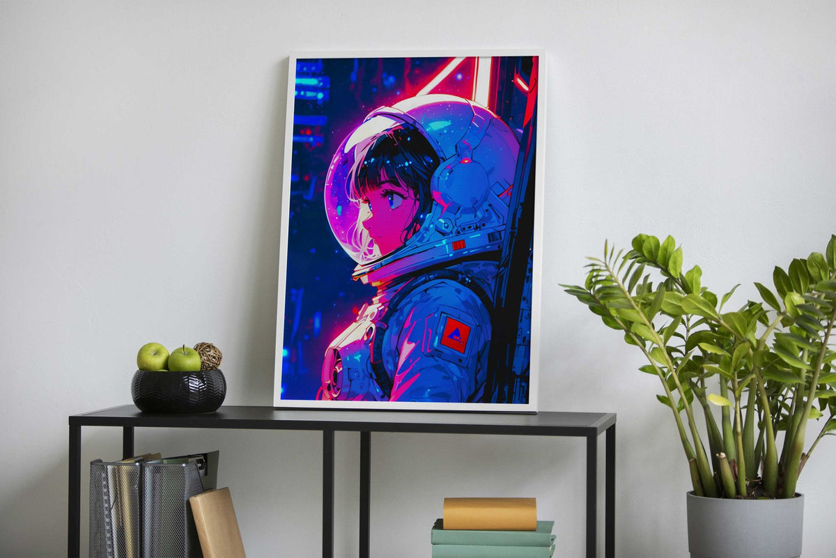 Space Girl Asian Style Poster | Wall Art for Home & Office | High-Quality Print - High-Quality Visual Display