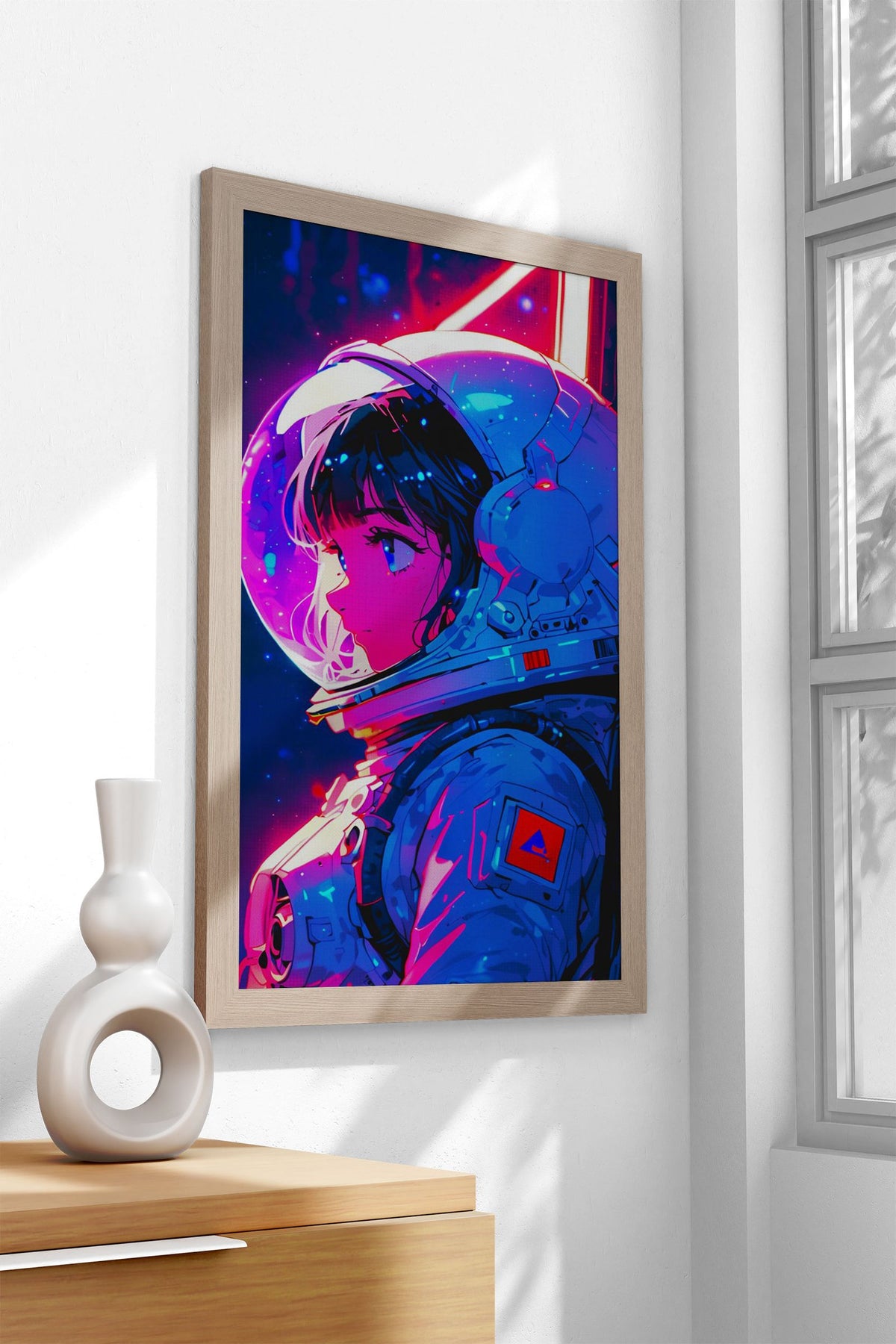 Space Girl Asian Style Poster | Wall Art for Home & Office | High-Quality Print - High-Quality Visual Display