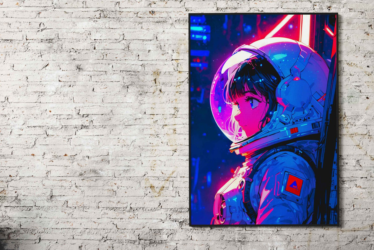 Space Girl Asian Style Poster | Wall Art for Home & Office | High-Quality Print - High-Quality Visual Display