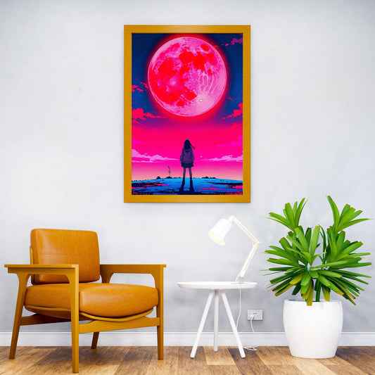 Space Pink Girl Asian Style Poster | Wall Art for Home & Office | High-Quality Print - High-Quality Visual Display