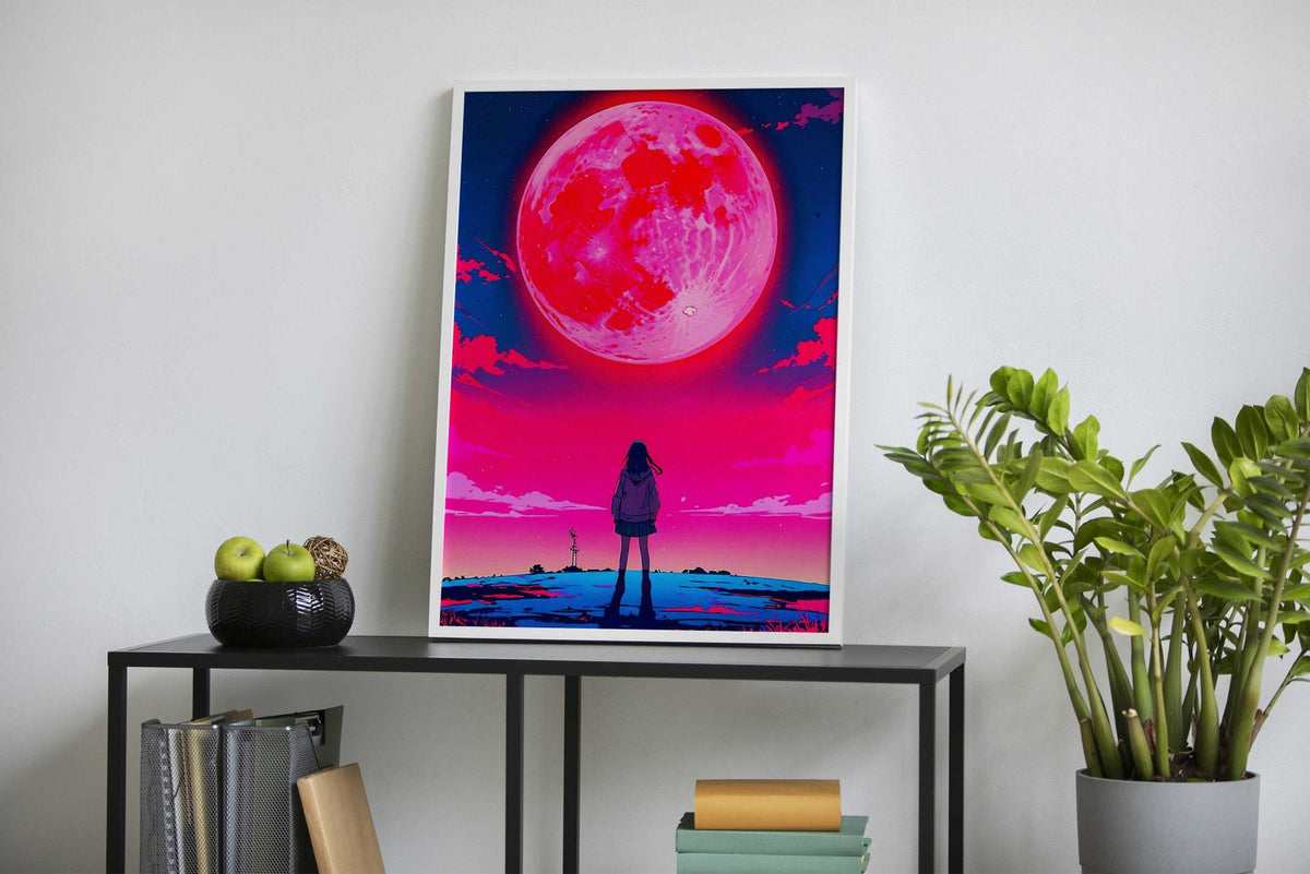 Space Pink Girl Asian Style Poster | Wall Art for Home & Office | High-Quality Print - High-Quality Visual Display