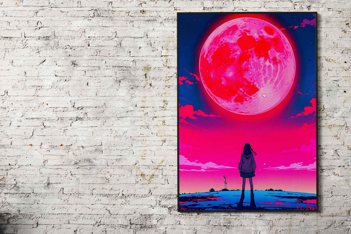 Space Pink Girl Asian Style Poster | Wall Art for Home & Office | High-Quality Print - High-Quality Visual Display
