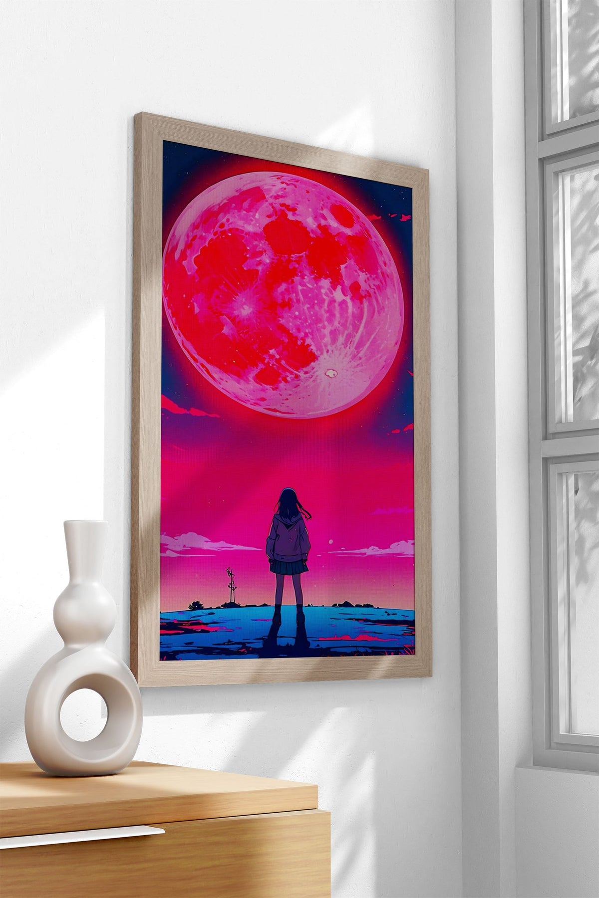 Space Pink Girl Asian Style Poster | Wall Art for Home & Office | High-Quality Print - High-Quality Visual Display