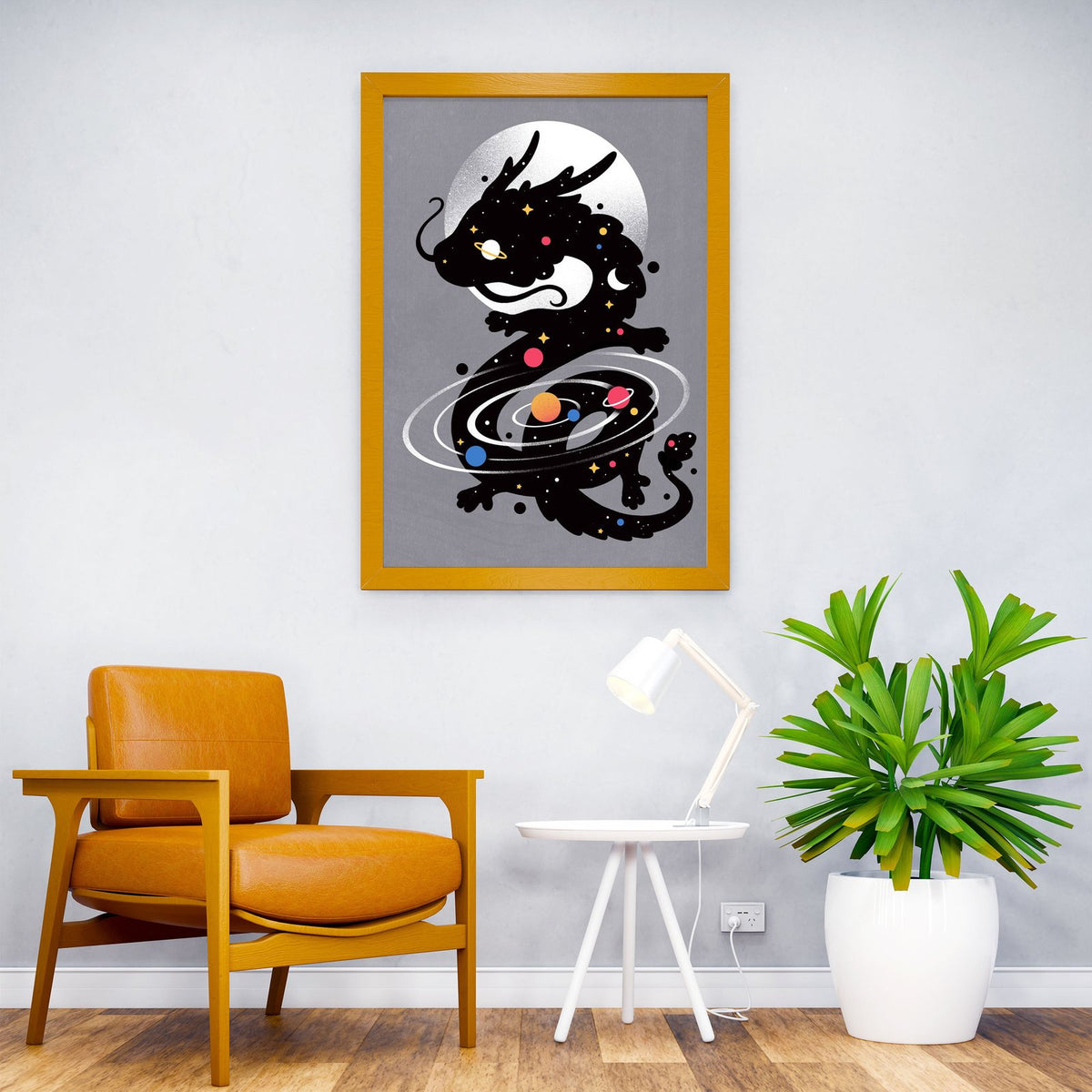 Space black dragon galaxy Asian Style Poster | Wall Art for Home & Office | High-Quality Print - High-Quality Visual Display