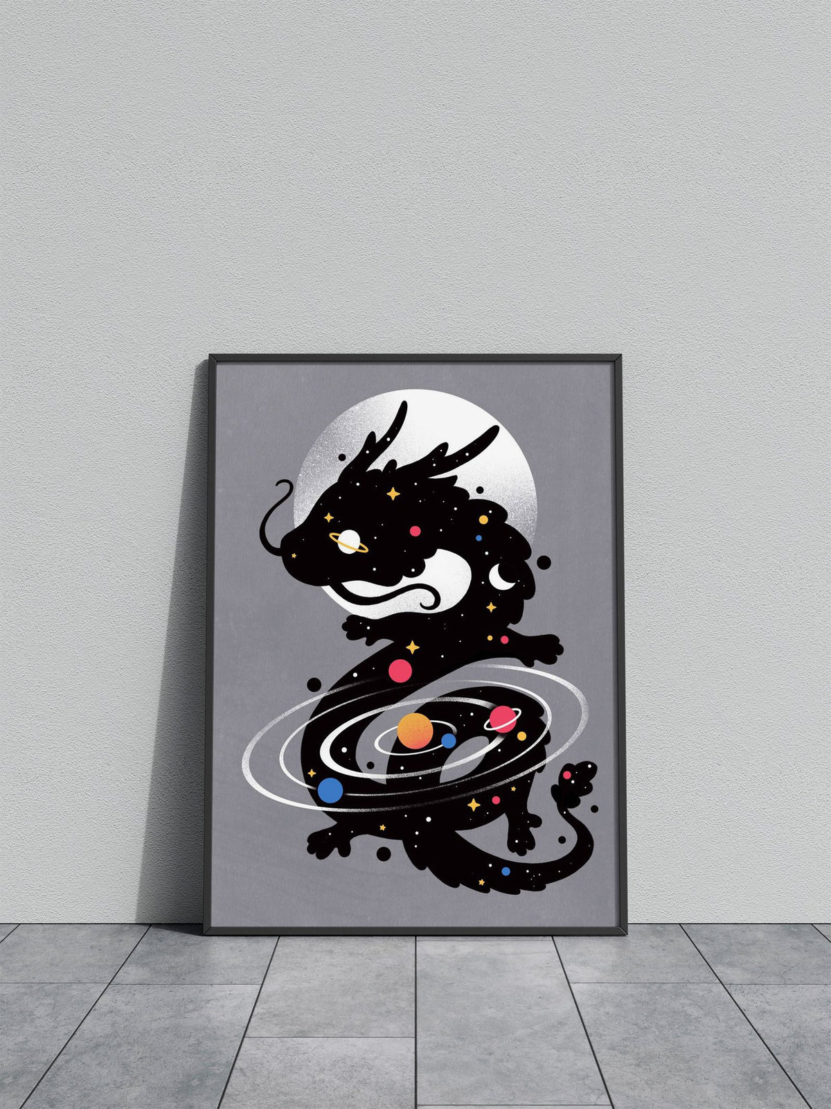 Space black dragon galaxy Asian Style Poster | Wall Art for Home & Office | High-Quality Print - High-Quality Visual Display