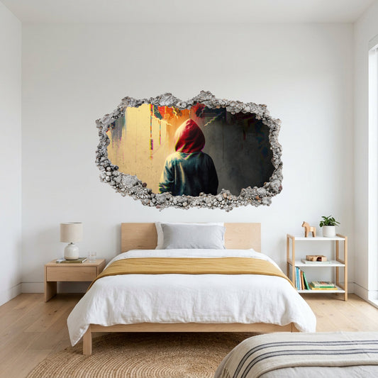 Spider-Man Marvel Superhero 3D Effect Sticker Smashed Brick Decal 253
