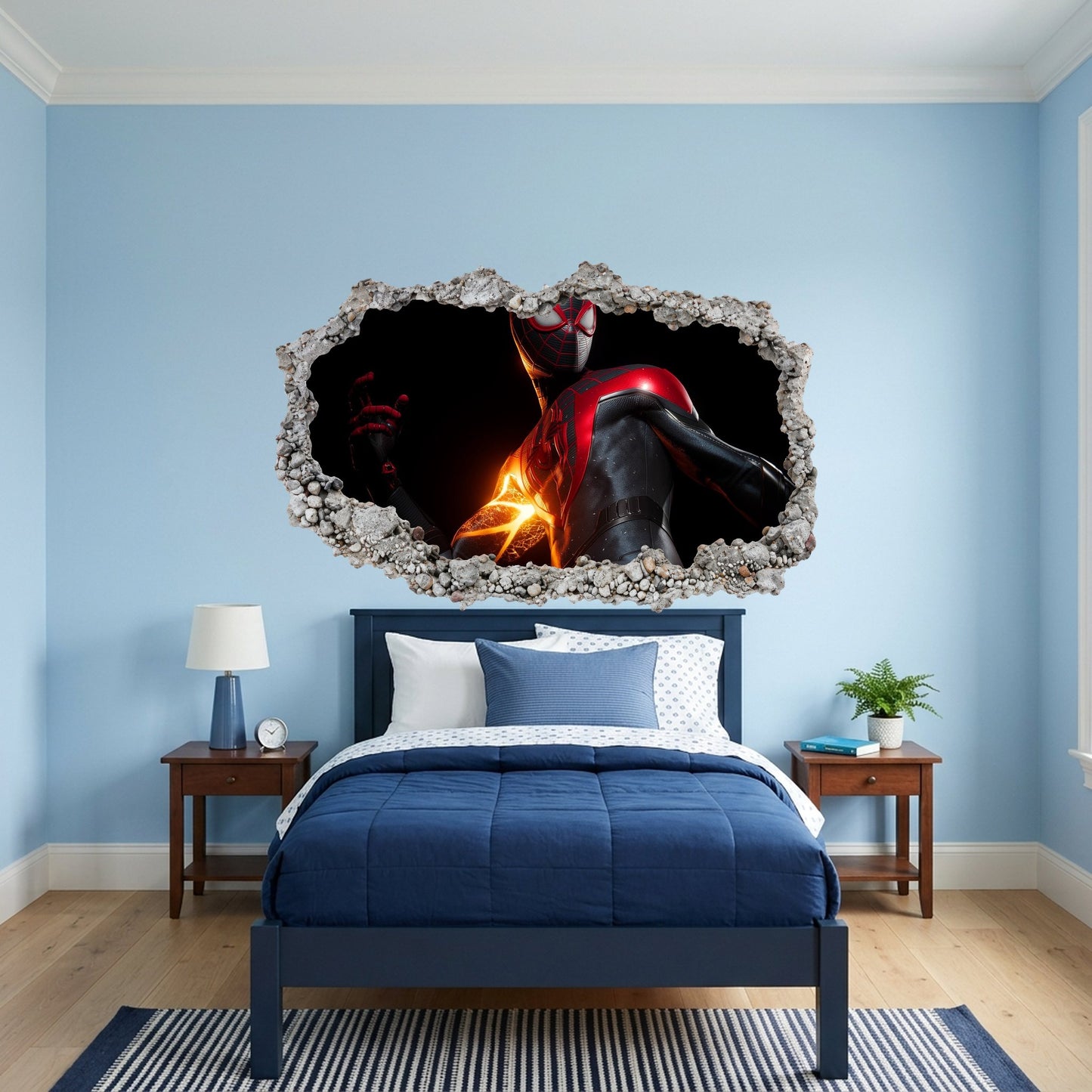 Spider-Man Marvel Superhero 3D Smashed Wall Decal Kids Room Decor 266