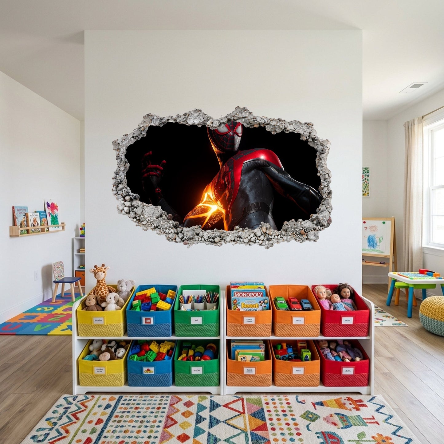 Spider-Man Marvel Superhero 3D Smashed Wall Decal Kids Room Decor 266