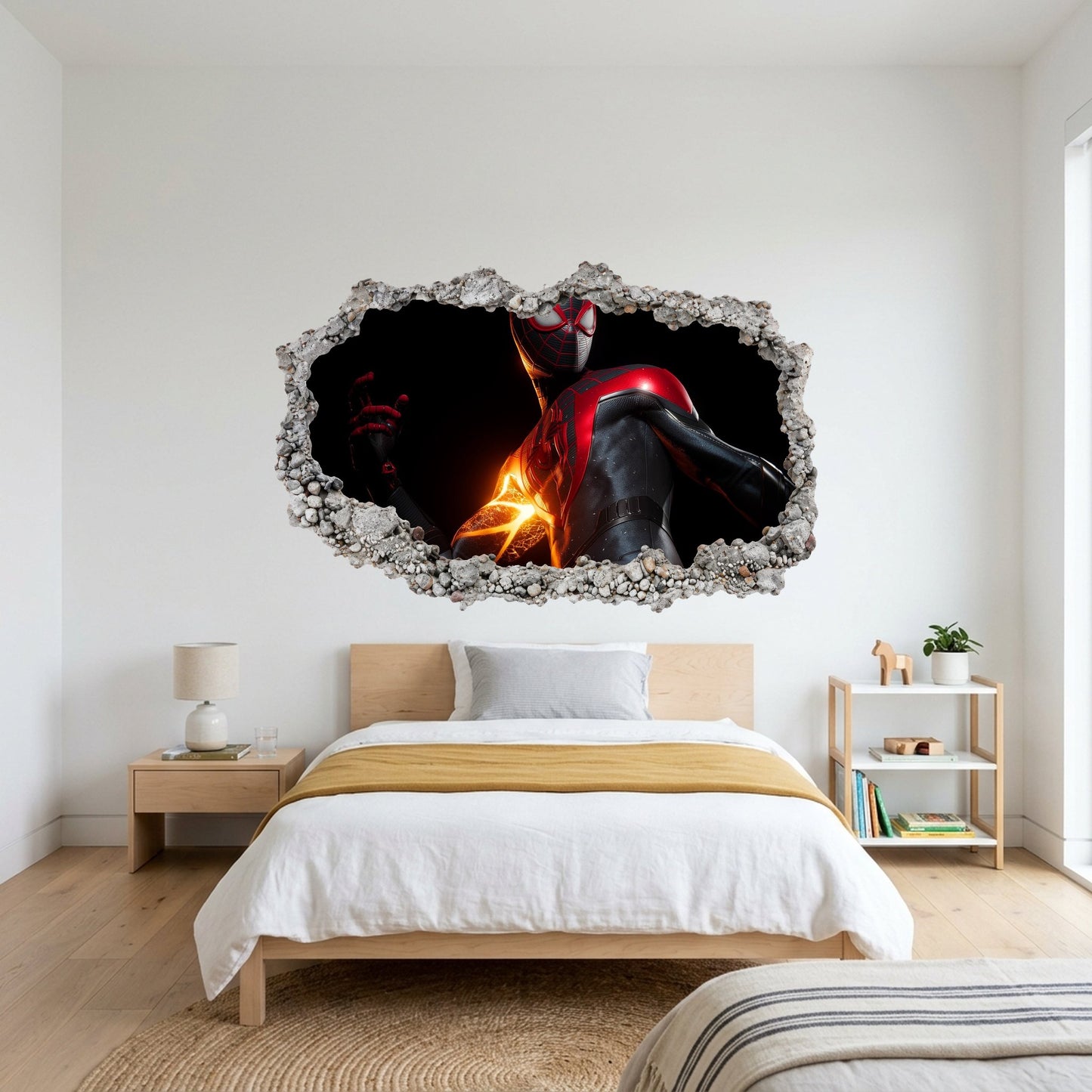 Spider-Man Marvel Superhero 3D Smashed Wall Decal Kids Room Decor 266
