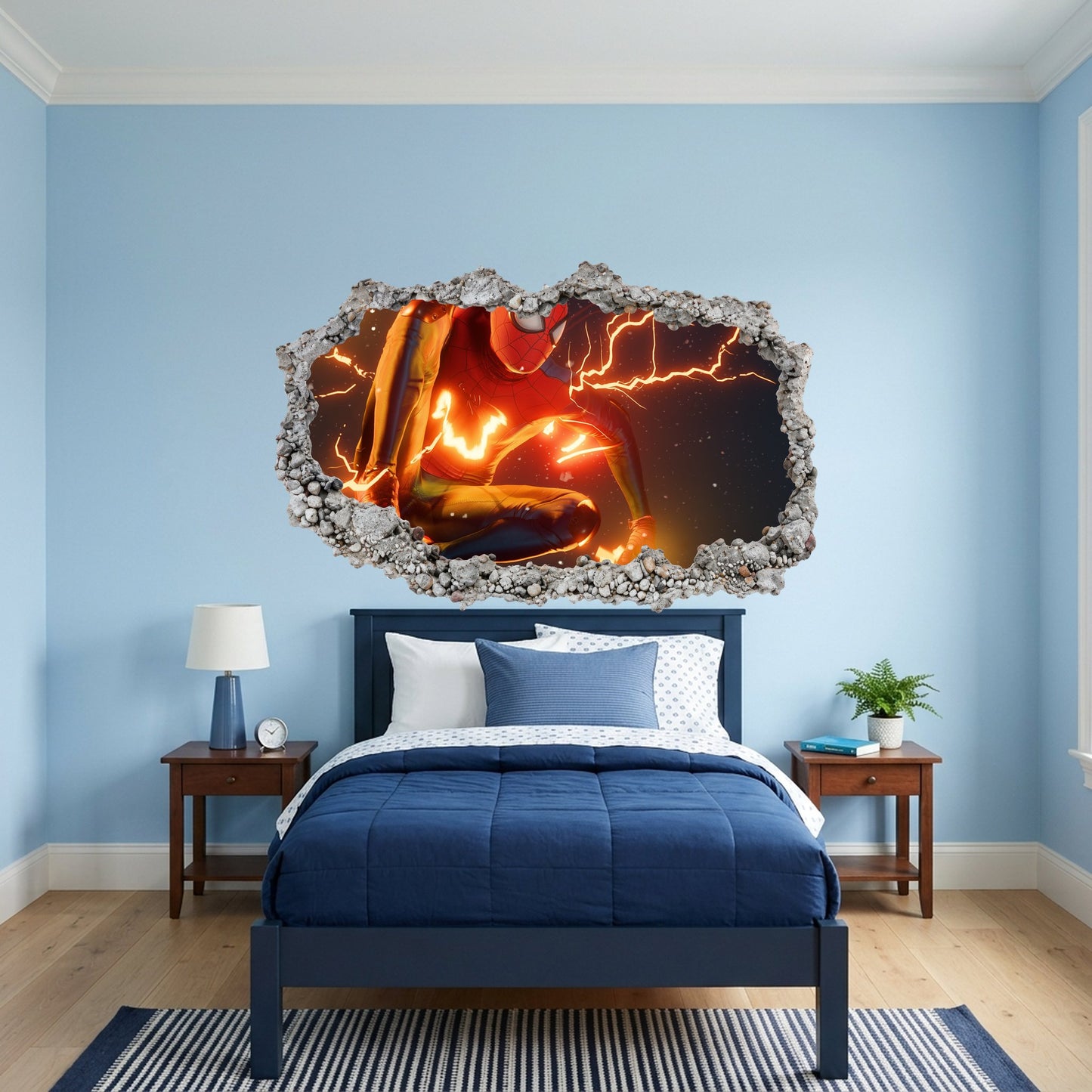 Spider-Man Marvel Superhero 3D Smashed Wall Decal Wall Art Sticker 234