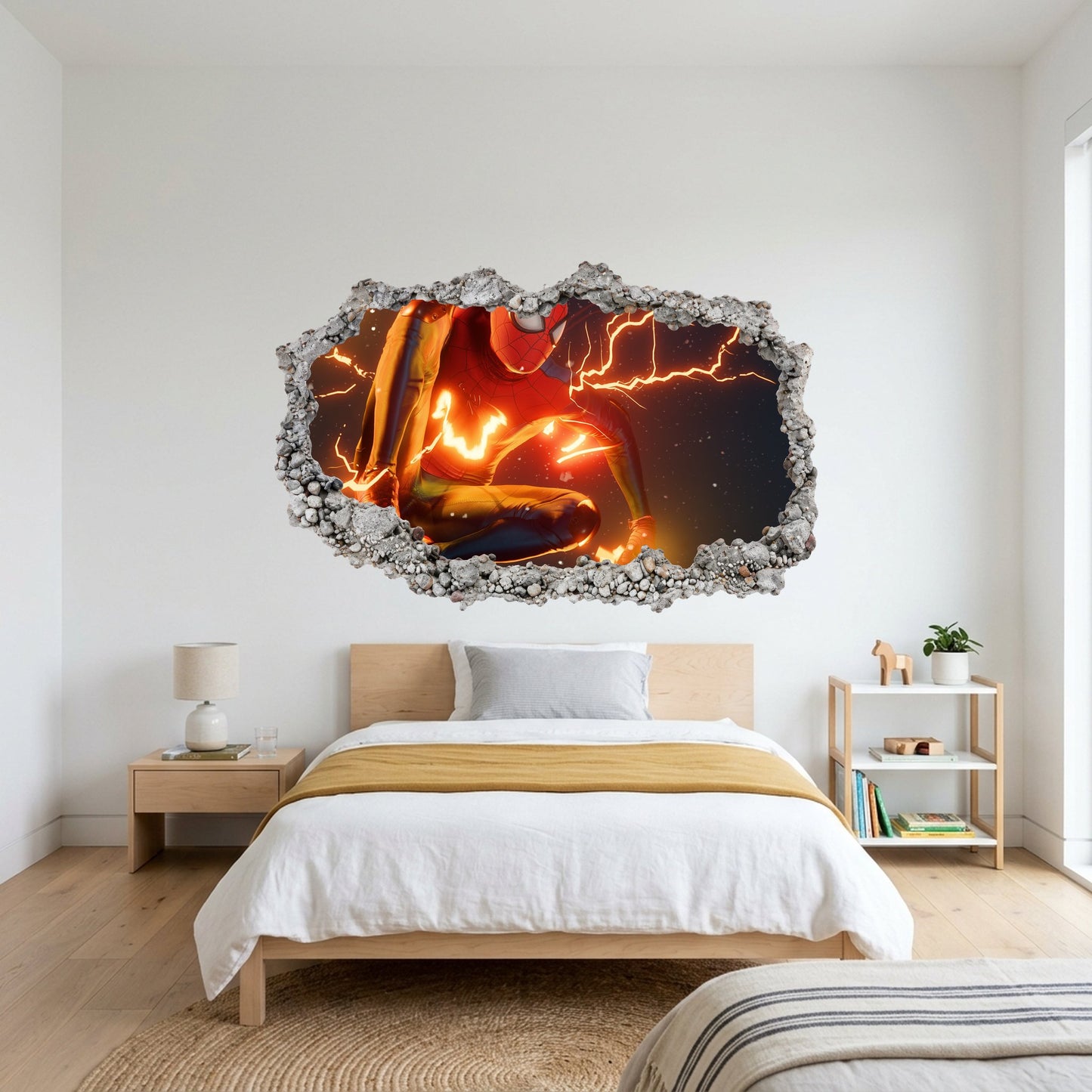 Spider-Man Marvel Superhero 3D Smashed Wall Decal Wall Art Sticker 234
