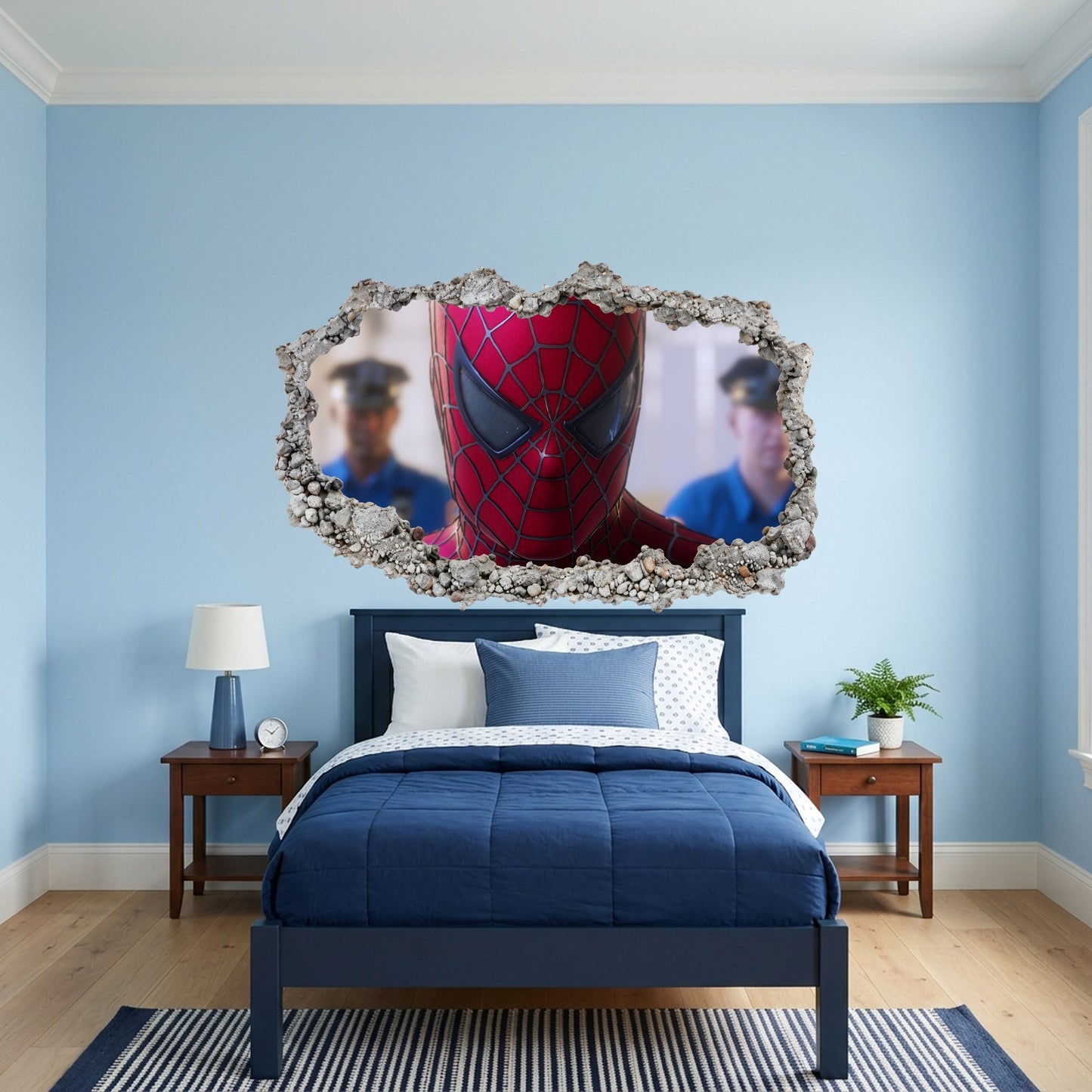 Spider-Man Marvel Superhero Wall Art Sticker 3D Wall Hole Decal 223