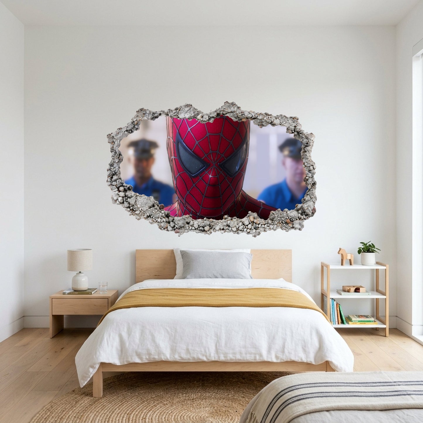 Spider-Man Marvel Superhero Wall Art Sticker 3D Wall Hole Decal 223