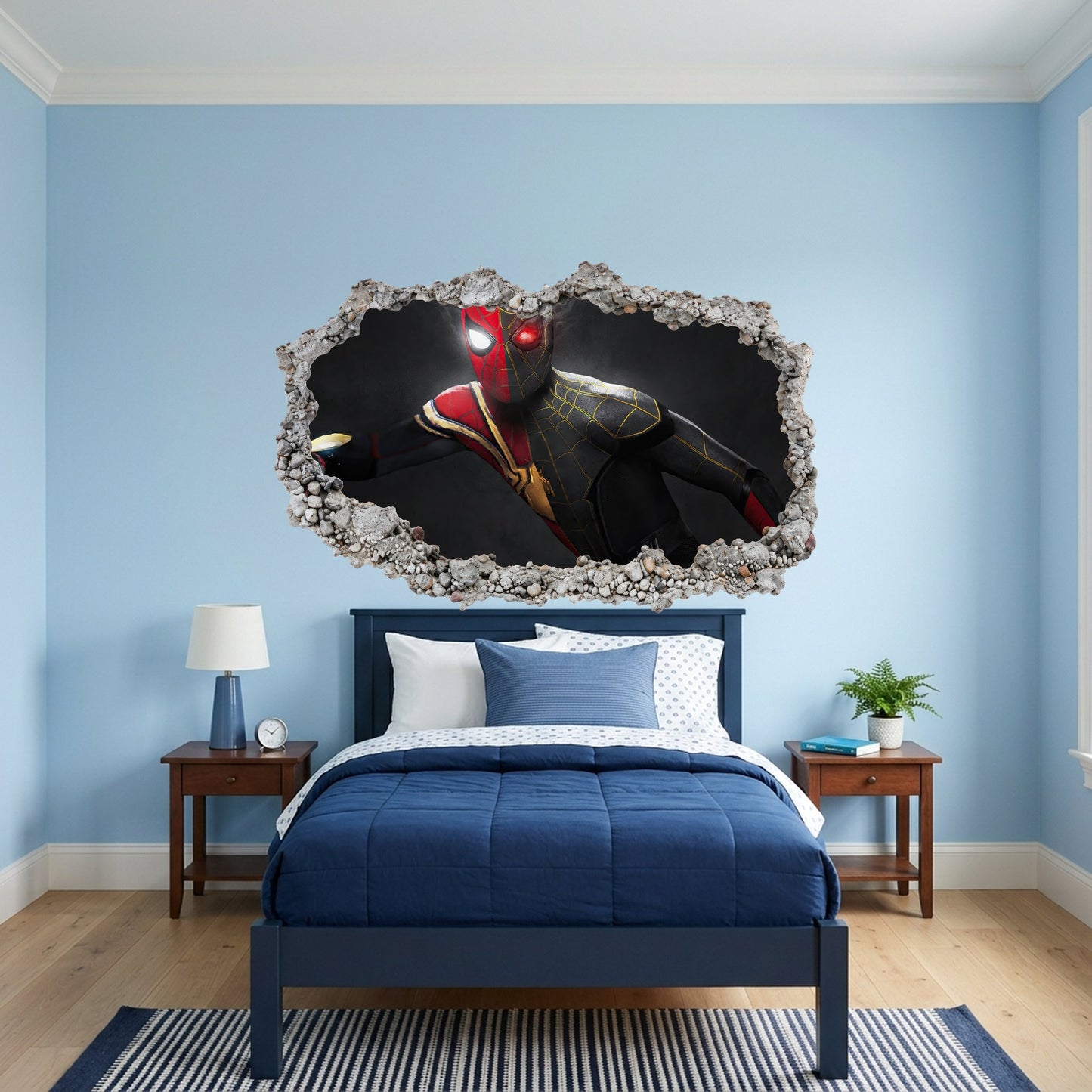 Spider-Man Peter Parker 3D Smashed Wall Decal 3D Effect Sticker 228