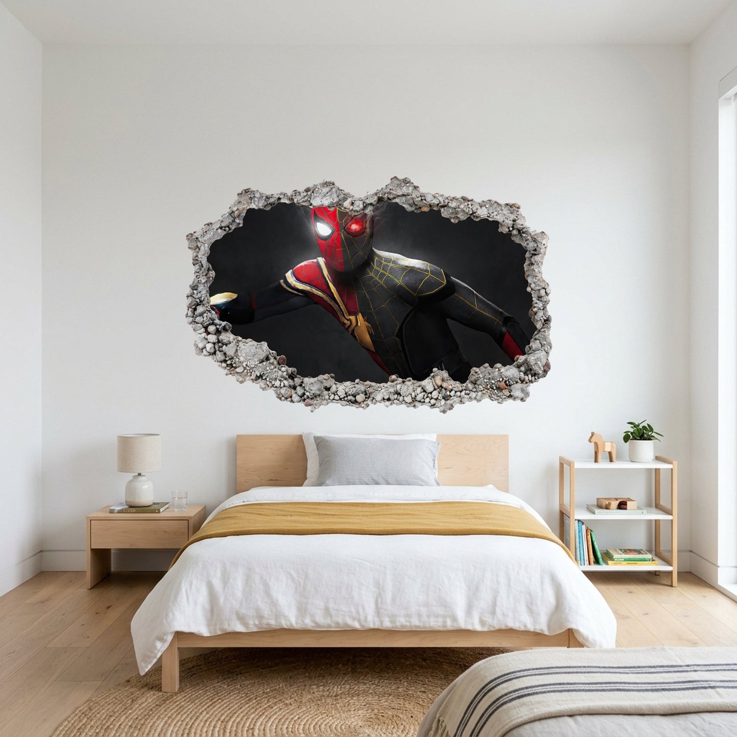 Spider-Man Peter Parker 3D Smashed Wall Decal 3D Effect Sticker 228