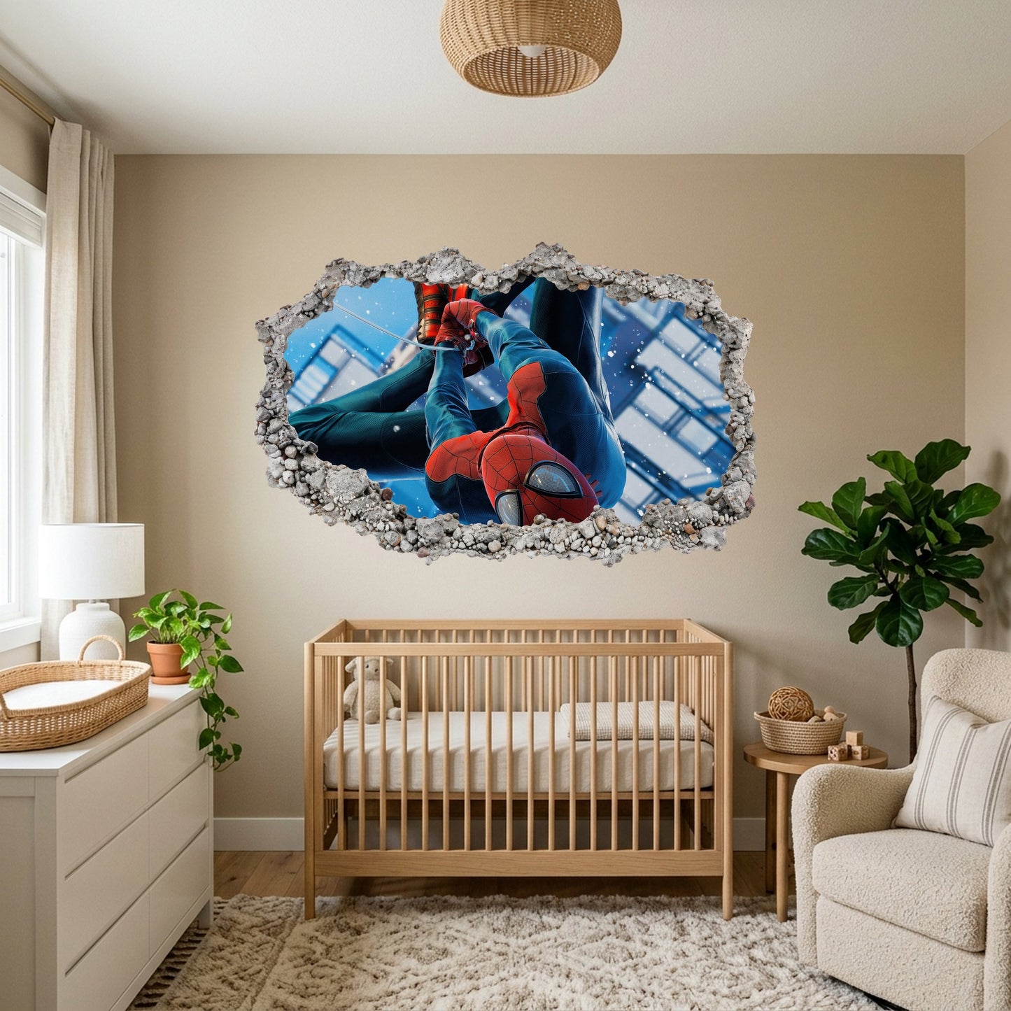 Spider-Man Peter Parker Bedroom Decor 3D Effect Sticker 268