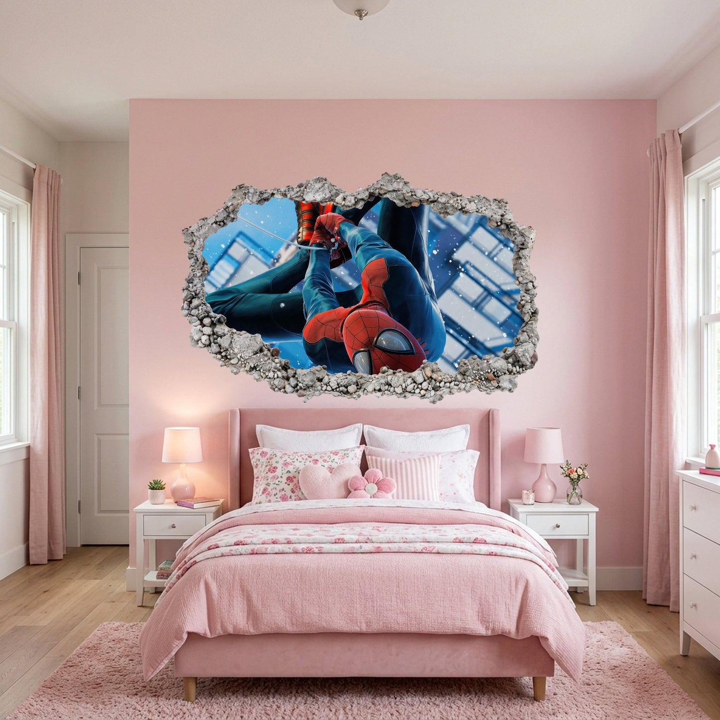Spider-Man Peter Parker Bedroom Decor 3D Effect Sticker 268