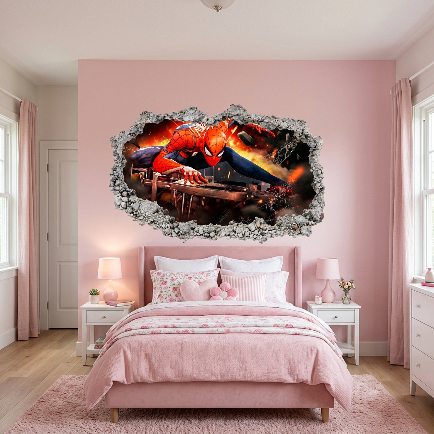 Spider-Man Peter Parker Bedroom Decor Vinyl Mural 241